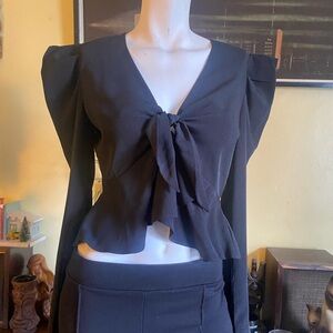 Long sleeve ruffle blouse Victorian charm